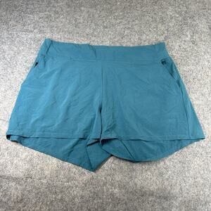 Athleta Brooklyn Pull-On Shorts Teal Green Women’s Size 20 Mid Rise Elastic Plus